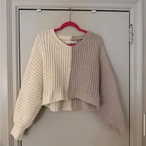 Altar'd State Cream and Beige Sweater
